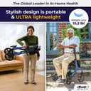 Drive Medical AeroWalk Ultra-Lite Rollator, 15.2 lb, 20" Seat Height, Blue