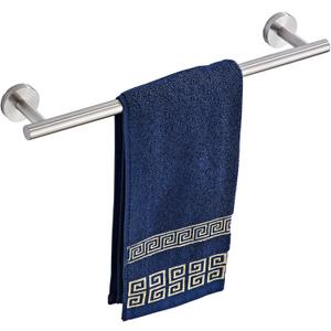 Bath Towel Bar, 16 Inch 304 Stainless Steel Thicken Towel Holder for Bathroom Wall, Towel Holder Brushed Nickel Finished Wall Mount (Total Length 18-Inch)