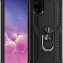 SaharaCase Military Kickstand Case for Galaxy S20 (2020) [Shockproof Bumper] Heavy Duty Rugged Protection Anti-Slip Grip Slim - Black
