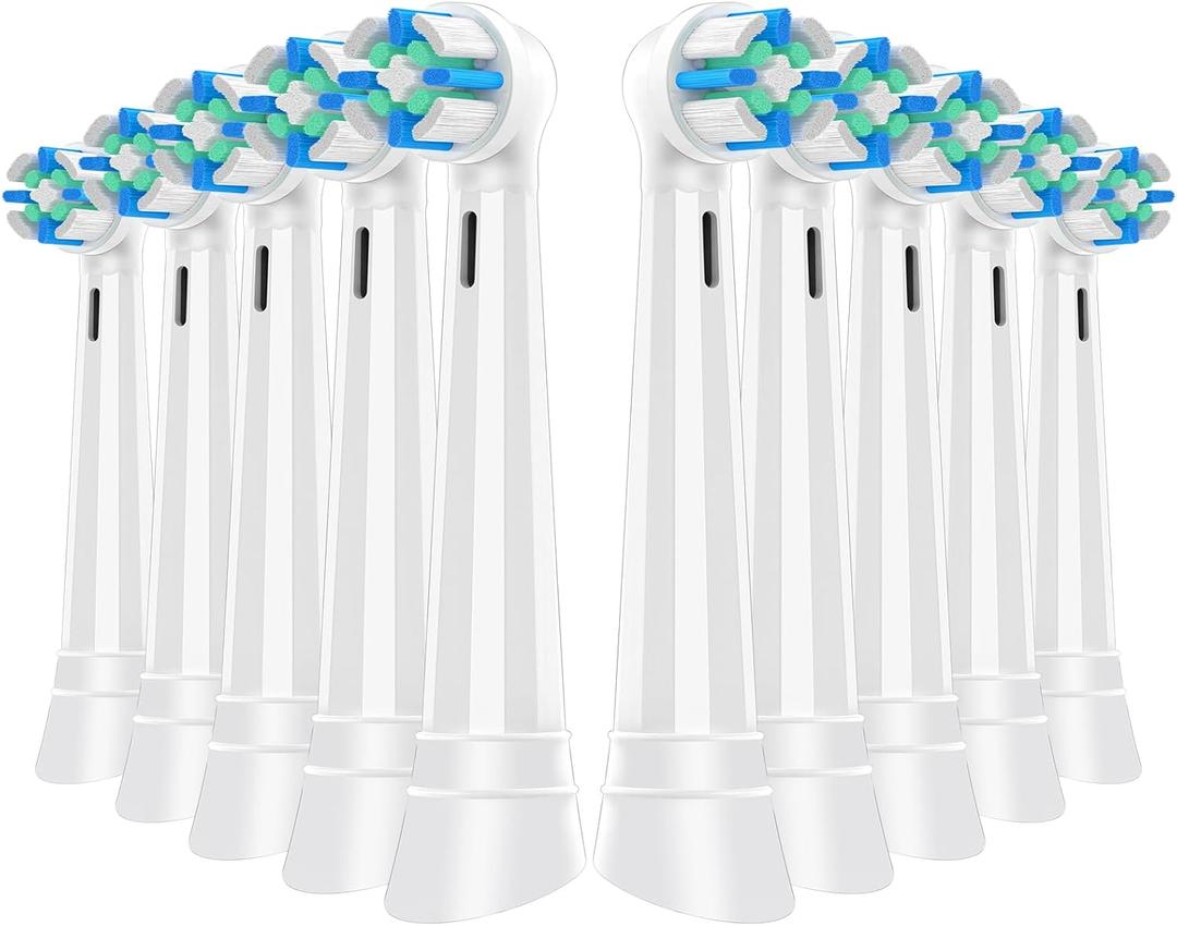 IO Replacement Heads Compatible with Oral b iO 2/3/4/5/6/7/8/9/10 Series Electric Toothbrush, 10 PCS Brush Heads Compatible with Oral B IO for Teeth Cleaning (White)