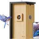 Birdfy Bird House with Camera Inside with Iron Guard, AI Identify & Nest Story, 1080P HD & Night Vision for Bluebird Finch Swallow Wren Chickadee Nesting Watching, Auto Detect & Notify