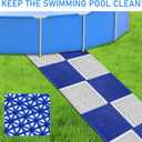 20Pcs Pool Drainage Mat,10.3" x 10.3"Above Ground Walkways, Pool Mat with Multiple Splicing Methods to Prevent Dirt from Entering The Pool,Interlocking Plastic Floor for Pools, Spas, Passways