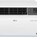 LG 10,000 BTU Smart Window Air Conditioner, 115V, Cools 450 Sq. Ft. for Bedroom, Living Room, Apartment, Dual Inverter, Quiet Operation, Energy Star, works with LG ThinQ, Amazon Alexa and Hey Google (Bright White)