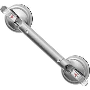 17 Inch Grab Bars for Bathtubs and Showers, Seniors Handles for Elderly Strong Suction Handicap Safety Handrail for Bathroom Toilet Tiles Glass Gray Silver
