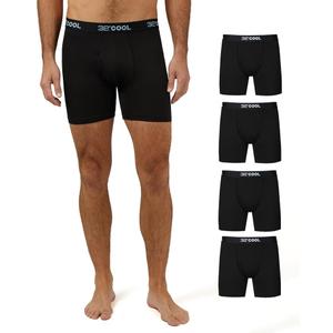 32 Degrees COOL Mens 4-PACK Quick Dry Performance Boxer Brief With Comfort Elastic Waistband (Medium)