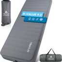 Hikenture 4 INCH Thick Self Inflating Sleeping Pad with 9.5 R Value, Comfort Plus Camping Mattress with Pump Sack, Inflatable Foam Insulated Camping Pad, Portable Camping Mat for 4-Season (Single (80"28"))