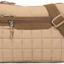 LACOMILA Medium Size Purses for Women Quilted Travel Purse with Multi Pockets Nylon Crossbody Bag for Ladies