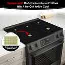 Extra Large Induction Cooktop Protector Cover Mat (Magnetic) | 300°C (572°F) Heat-Resistant | Power Boost Compatible | Range Covers for Electric Stove (Pure Black, 20.4x30.7 In)