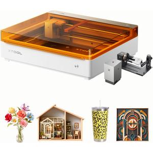 xTool M2 20W Color Craft Laser Engraver, with Dual Cameras, CMYK Inkjet Printer, RA3 Lite Rotray, Class 1 Enclosed Safe Laser Engraving Machine for Wood, Leather, Felt, Fabric, Paper, DIY Crafts