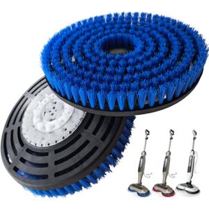 Steam Mop Pads Replacement Brush Head for Shark Steam and Scrub Mop S7000/S7001/S8201/s7201 Series Brush Heads with Nylon Bristles, Deep Clean Hardwood & Tile Floors, Scratch-Free Polish(Blue)