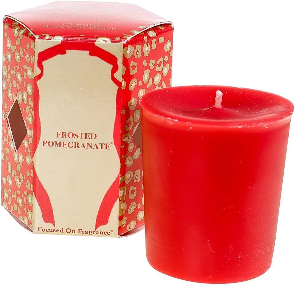DISH 2pkRustc Votive 2.5 in pomegrnt FG