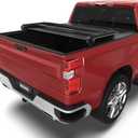 oEdRo Tri-Fold Truck Bed Soft Tonneau Cover Compatible with 2019-2025 Chevy Silverado 1500 / GMC Sierra 1500 New Body Style, Fleetside 5.8 Feet Bed w/o Multi-Flex Tailgate (5.8ft Bed)