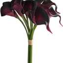 12pcs Artificial Calla Lily Flowers,13" Single Heads PU Flower Small Flower Bouquet Accessorie,Calla Lily Bridal Wedding Bouquet for Greenery Plants Indoor Outside Garland Home Office Decor (Purple)