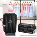 Dance Bag with Garment Rack and Curtain, 23" Rolling Dance Competition Duffle Bag with Garment Rack | Portable Dance Changing Room Suitcase for Dancers Athlete Livestreamer Cheerleaders