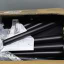 LAATOOREE Nightstands Set of 2, Small Side Table, Bedside Table with Fluted Door, Solid Wood Feet; Modern Mid-Century End Table for Bedroom, Small Space (Black)