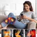 Upgraded 2.0 Red Light Therapy Knee Brace - Knee Massager with 4 Vibration Areas, Cordless Controller, Near Infrared Red Light Therapy Heated Device for Knee Elbow Shoulder