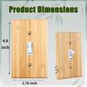 4PC Solid Wood Light Switch Plate Quality Wood Raw Switch Plate Decorative Wall Plate Light Switch Cover Bamboo Single Toggle Wooden