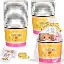 Honeydak 24 Sets Empty Gift Baskets Bags Bow Ribbon and Tags, 1 Count