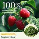 Raspberry Leaf Tea - 100 Teabags, Caffeine-Free, Mild & Herbal Taste (EXP 09/22/27)