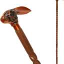 Wooden Walking Cane for Men  36 Inch Vintage Stick with Engraved Metal Handle, Elegant Mobility Aid for Seniors & Decorative Gifting Accessory (Large)