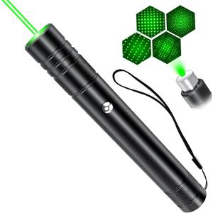 [Professional] Rechargeable Green Line Light Flashlight Long Distance Range for TV/LED/LCD Screens Tactical Flashlights Presentation Office/Outdoors/Astronomic/Construction [007]