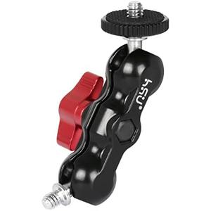 HSU Magic Arm with Dual Ball Head (1/4"-20 Screw) Aluminum Alloy Metal Adjustable Universal Extension Magic Arm for Monitor, Microphone, GoPro