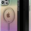 ZAGG Milan Snap iPhone 15 Pro Max Case - Drop Protection (13ft/4m), Durable Graphene, Scratch-Resistant, Wireless Charging MagSafe Case, Iridescent