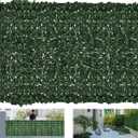Faux Ivy Privacy Fence Screen Outdoor Expandable Artificial Greenery Roll Fake Hedge Wall Patio Green Plastic Leaf Plant Vine Grass Panels Gate Covering for Garden Yard Balcony (197 X 40 in)