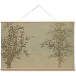 VIYYIEA Extra Large Wall Art Canvas 36x54 Inch Vintage Tree Landscape Wall Decor Oversized Nature Sketch Artwork for Living Room Bedroom Sofa Wall