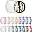 16-Pack YUVIKE Watch Screen Protector for Samsung Galaxy Watch6 40MM, Bling Case TPU Soft Glitter Cover Full Protection with Crystal Rhinestone for Galaxy Smart Watch6 40mm(SM-R930)