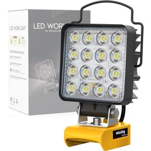 Cordless LED Work Light Compatible with Dewalt 20v Battery, 112W 11200Lumens Underhood Work Light Tool Gifts for Men, with USB & Type-C Charging Port Emergency for Workshop, Car Repairing