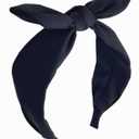 1Pcs Knotted Headbands for Women,Turban Headband Wide Headbands Bowknot Hair Band for Women (Black)
