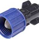 Raindrip S5900UB, Smart Loc Universal Swivel Adapter for Tubing, 3/4-Inch MHT, with Filter Washer, Drip Irrigation Fitting for 1/2-Inch, 5/8-Inch, & 0.710-Inch Supply Tubing and Dripline, Black/Blue