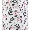 Large Foldable Laundry Basket Hamper Holder Portable Tall Collapsible Laundry Hamper Nusery Storage Basket Bin with Handles, Canvas & Waterproof lining for Household Items (Floral Pink)
