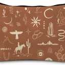 Vintage Western Makeup Bag, Cowgirl Gifts for Women, Small Zipper Bag for Purse (PU)