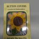 2 Handmade Crochet & 2 Embroidered Button Covers for Women Blouses, Shirts & Jeans  No-Sew Floral Button Covers  Gift-Ready Stocking Stuffer for Mom & Women, White Elephant Gift, Christmas Gift