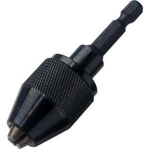 NEIKO 20753A Keyless Drill Chuck for Impact Driver, Chuck Conversion Adapter, 1/4 Hex Shank, Convert Cordless Screwdrivers into Power Drills in Seconds, For Round-Shank Drill Bits, No Keys Needed