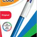 BIC 4-Color Original Retractable Ball Pens, Medium Point (1.0mm), 12-Count Pack, Retractable Ball Pen With Long-Lasting Ink