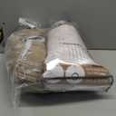 Topfinel Pinch Pleated Curtains 96 Inch Long, 100% Blackout Thermal Insulated Brown Natural Linen Pinch Pleat Viral Drapes with Hooks Rings 2 Panel Sets, Taupe Tan 8FT Back Tab Window Curtains