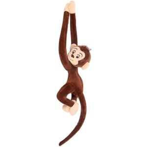 Long Arm Hanging Monkey Stuffed Animals,Curtain Monkey Plush Toy Birthday Xmas Gift for Kids (24Inch) (Dark Brown)