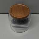 Labina Glass Storage Container Airtight Food Jars Kitchen Canister with Wood Lids, 47 Oz Wide Mouth Pantry Organization Glass Jar for Flour, Sugar, Cookie, Spagetti, Nuts and Candy