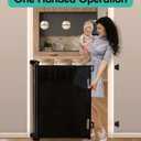 Retractable Baby Gates, Mesh Dog Gate for Doorways, 33.6" Tall, Expands to 55" Wide,Pet Safety Essential Fit for Baseboards, Wide Toddlers Gates for Hallways, Indoor & Outdoor,Black