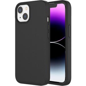 AXS PROTech Dual-Layered Anti-Slip Grip Rugged Exceeds Military Standard Drop Test: Black Phone Case for iPhone 13 Pro
