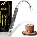 Electric Candle Lighter, Best Stocking Stuffers 2025 for Women Men Adults, Birthday Gift for Women Wife Mom Sister Nana Men, Long Rechargeable Lighter for Candle Grill Home Kitchen BBQ Camping (Space Gray)