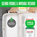 Cascade Free & Clear Dishwasher Pods, Dishwasher Detergent, Dish Detergent Soap, Unscented, 62ct