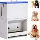 Automatic Dog Feeder Large Breed, Outdoor and Indoor Dog Food Dispenser, Large Capacity Automatic Gravity Feed Dispenser Suitable for Small, Medium, and Large Dog Breeds (Blue)