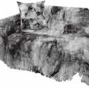 Vintage Black and White Couch Cover, Abstract Art Painting Modern Graffiti Sofa Cover for 2 Cushion Couch Sectional Couch Slipcover Throw Sofa Covers Washable Pet Couch Cover Furniture Decor, 71"x102"
