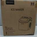 EUHOMY Countertop Ice Maker Machine with Handle, 26.4lbs Per Day, 9 Ice Cubes Ready in 6 Mins, Auto-Cleaning Portable Ice Maker with Basket and Scoop, for Home/Kitchen/Camping/RV (Black)