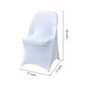 100 Pcs White Folding Chair Cover Washable Removable Universal Fitted Chair Cover Protector for Wedding Party Banquet Holidays Celebration Decoration Chair Covers