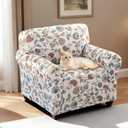 H.VERSAILTEX Printed Chair Slipcovers with Arms Floral Pattern Armchair Covers Stretch Living Room Chair Covers Slipcover Couch Cover for Dogs Washable(Cottage Charm,Chair)